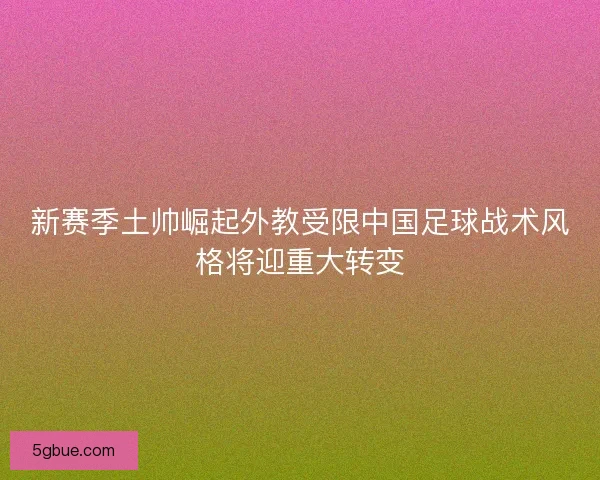 新赛季土帅崛起外教受限中国足球战术风格将迎重大转变