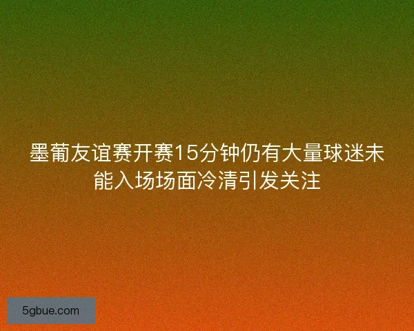 墨葡友谊赛开赛15分钟仍有大量球迷未能入场场面冷清引发关注